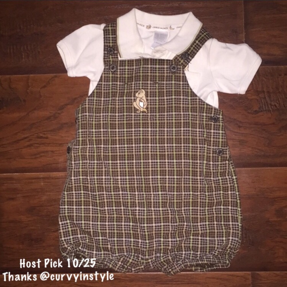 🎉Host Pick🎉Janie and Jack Overalls Set
